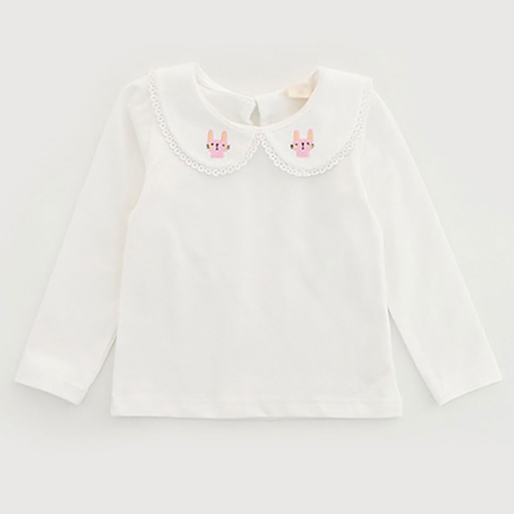 Toddler Long Sleeve Peter Pan Collar Tshirt Blouse